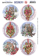 Aquarella Christmas miracle Owl round
