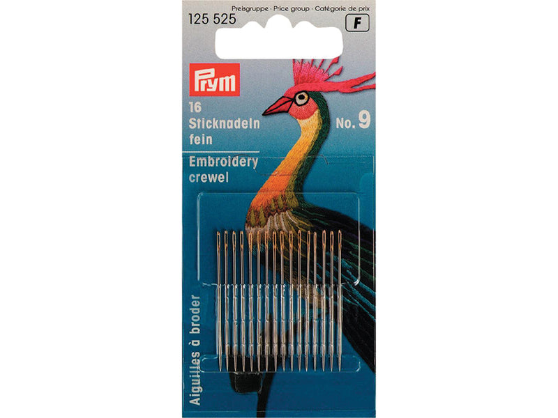 Prym Broderinåler / perlenåler fin 9 – Ø: 0,6x35mm – 16stk