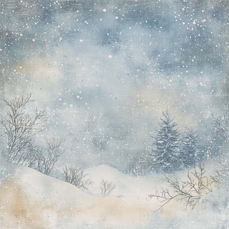 Reprint - Winter Vibes - 12x12  snowy day