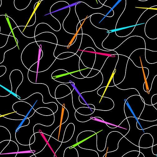 Sewing box NEEDLE & THREAD BLACK pr dm