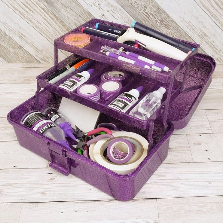 Premier Craft Tools - Purple Glitter Crafty Tool Box