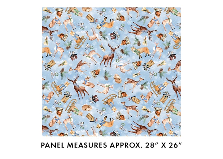 Woodland wonderland Woodland Animals Light Blue 0,5m