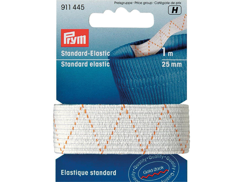 Prym Elastisk strikk soft 25mm hvit 1m