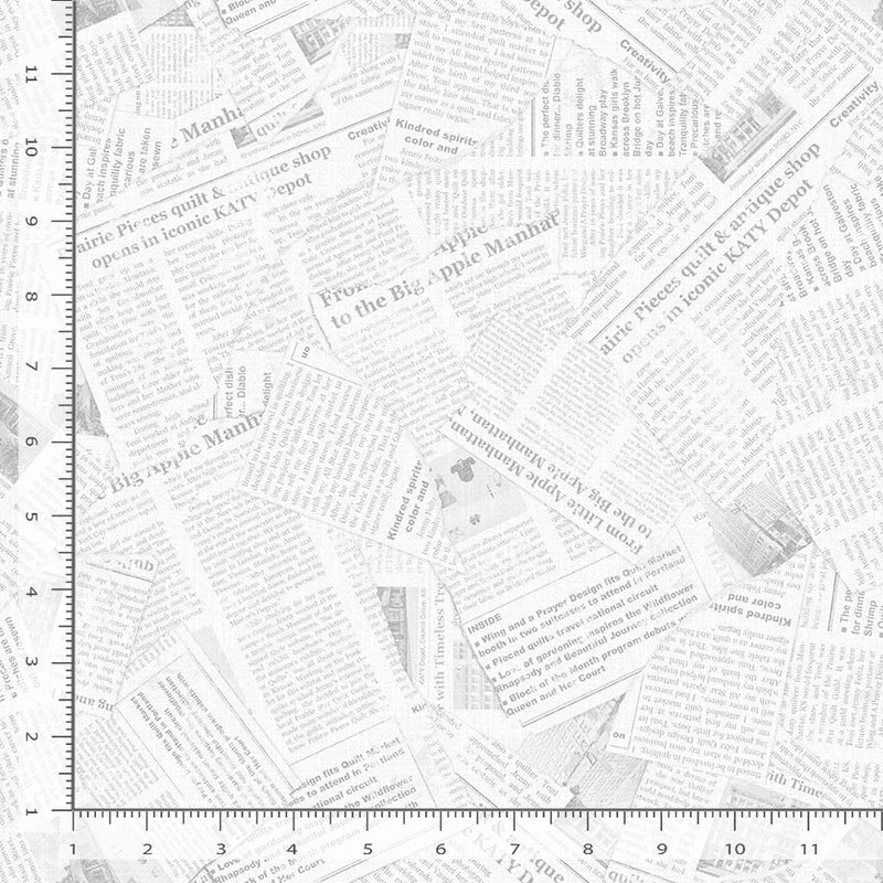 NEWSPAPER PRINT White 0,5m