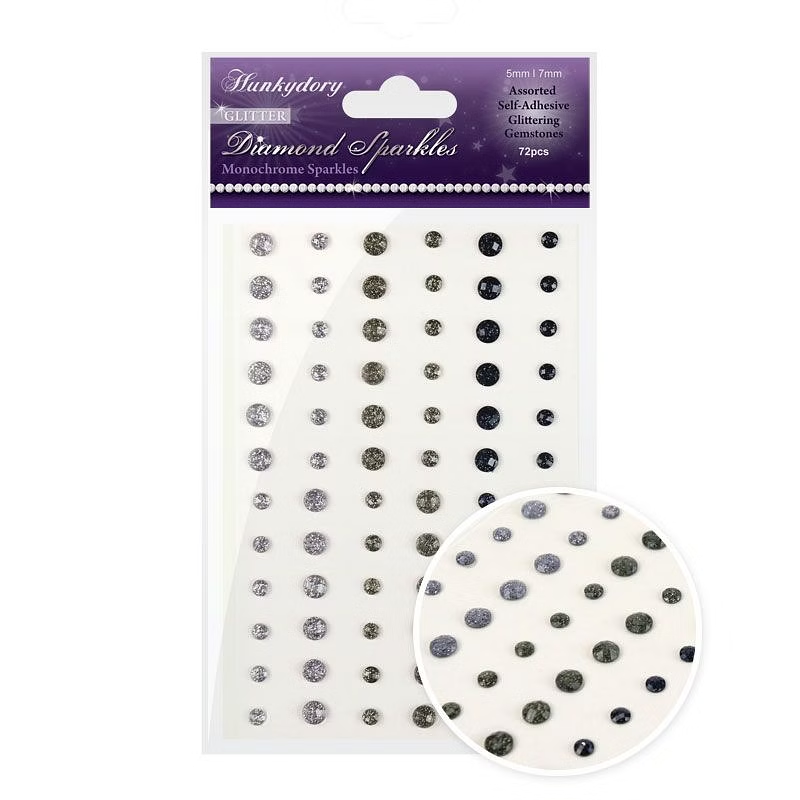 Diamond Sparkles Glitter Gemstones - Monochrome Sparkles