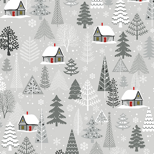 Nordic cabin metallic All over light gray 0,5m