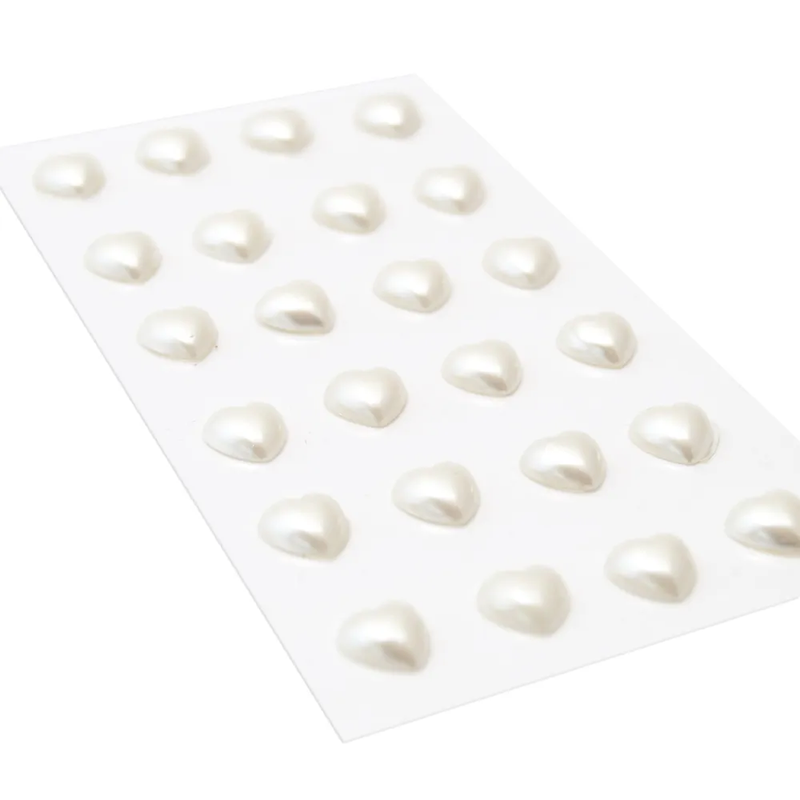 Stickers Perle Hjerte 9mm Natur 0237