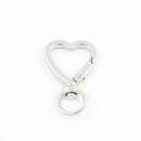 Karabinhjerte 42x26mm Sølv 0645