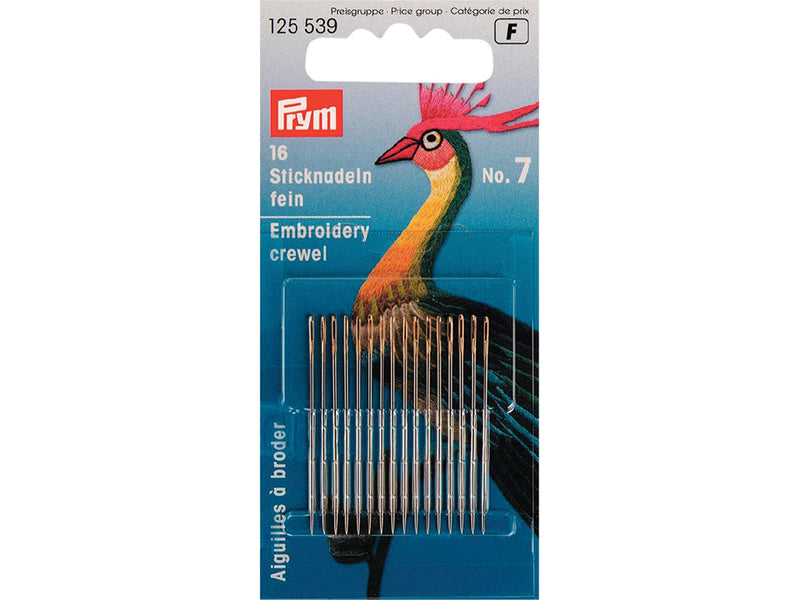 Prym Broderinåler / perlenåler fin 7 – Ø: 0,7x38mm – 16stk