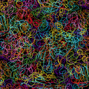 Sewing box SWIRLING THREADS BLACK/MULTI 0,5m