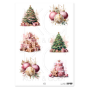 Motivark Julekuler rosa 4254