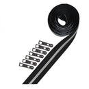 Metallic zipper tape silver