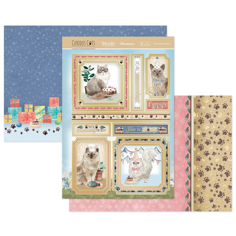 Curious cats Pawsitively the Best Luxury Topper Set