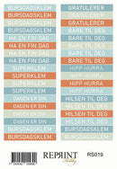 Stickers Reprint - The Beach Collection Text Norsk - 11x16 cm