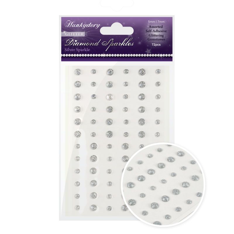 Diamond Sparkles Glitter Gemstones - Silver Sparkle