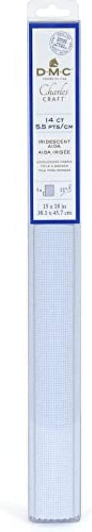 DMC Iridescent blue Aida, 38.1x45.7cm