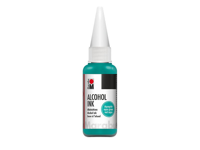 Alcohol ink aqua green