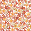 Night Owls orange Leaves all over 0,5m