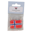 Flagg Norske med nål 10 pk.