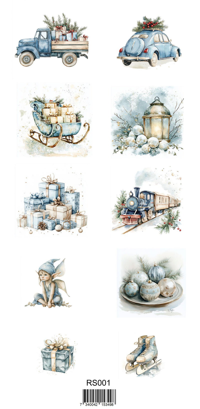 Stickers Reprint - Winter Vibes Collection - 10x21 cm