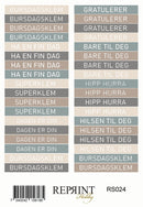 Stickers Reprint - Cozy Season Norsk text - 11x16 cm