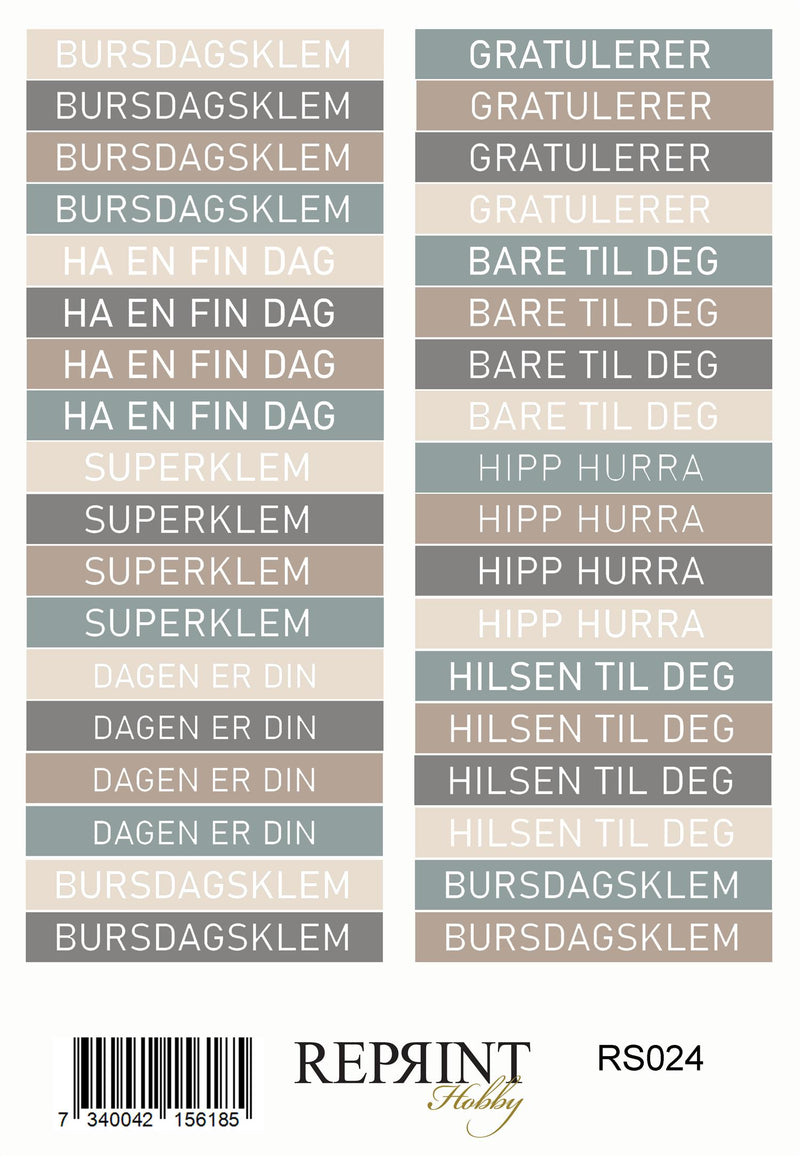 Stickers Reprint - Cozy Season Norsk text - 11x16 cm