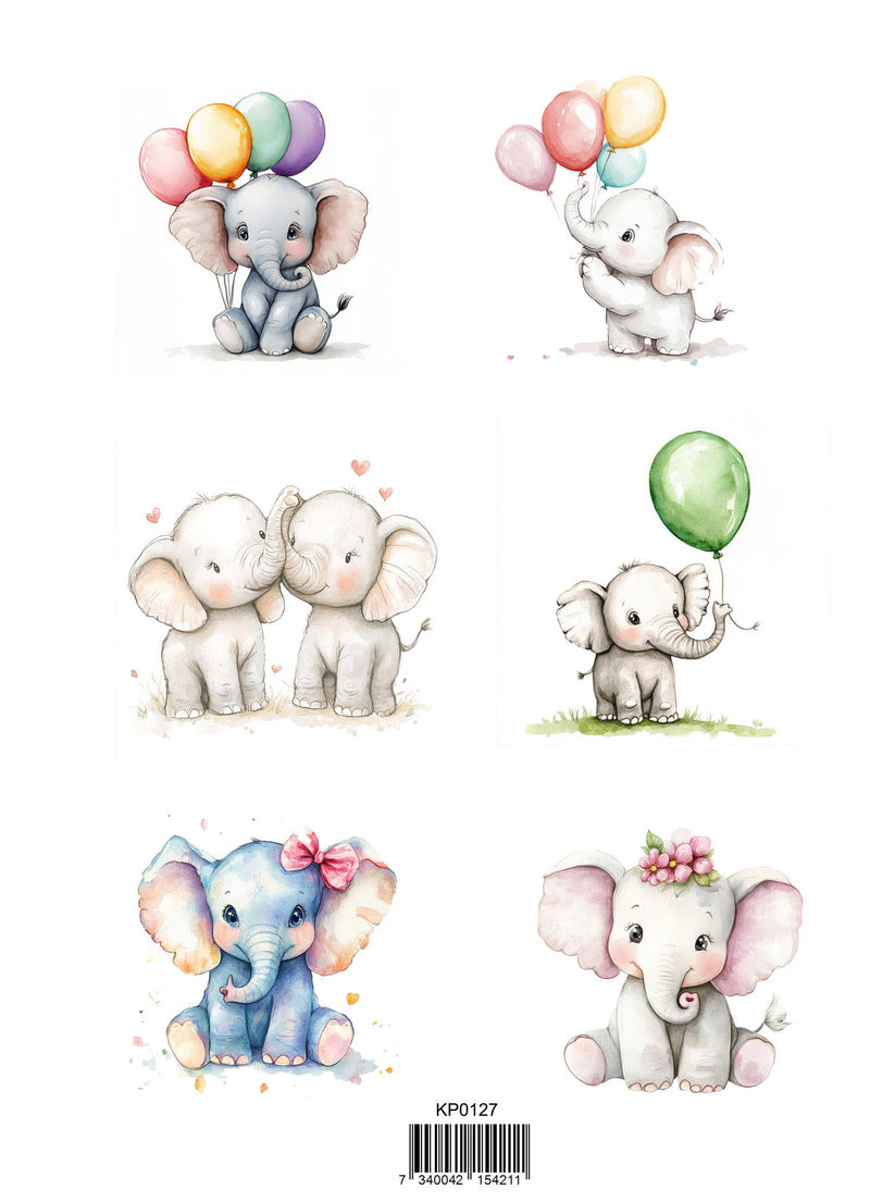 Klippark - Cute Elephants - A4