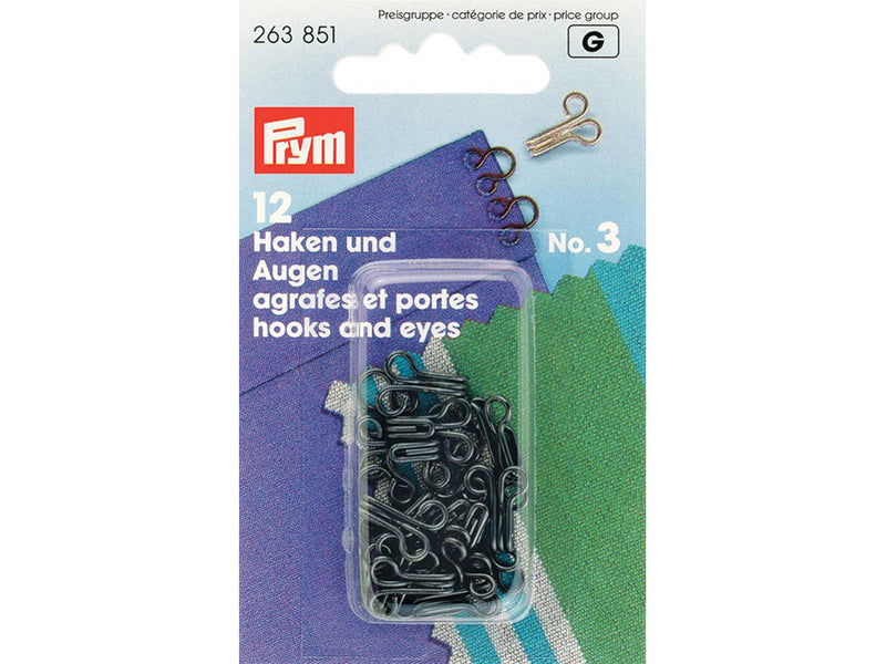 Prym Hekter No.3 12stk – Sort