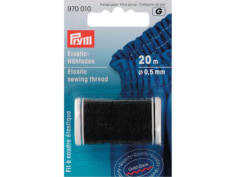 Prym Elastikk Svart - 20 m 0,5 mm