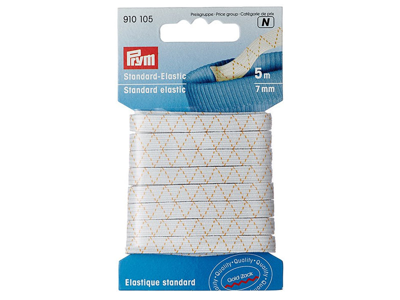 Prym Elastisk strikk 7mmx5m – Hvit (buksestrikk)