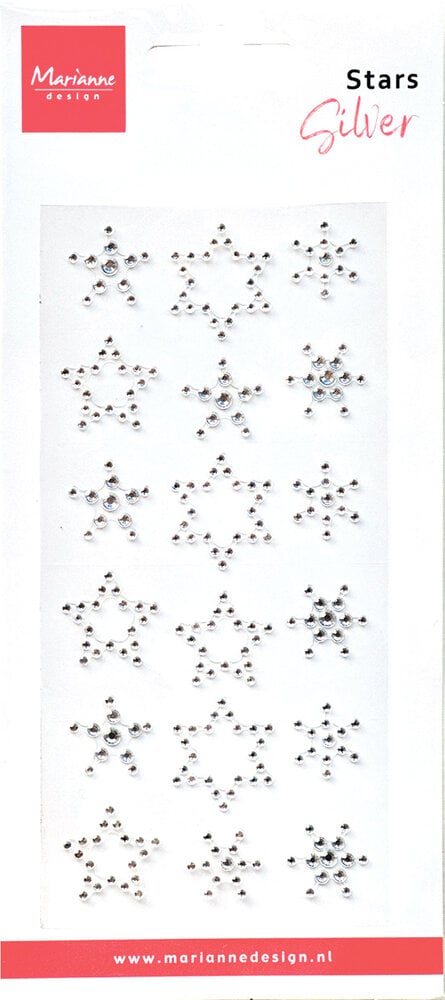 Decorations Stars Rhinestones Silver