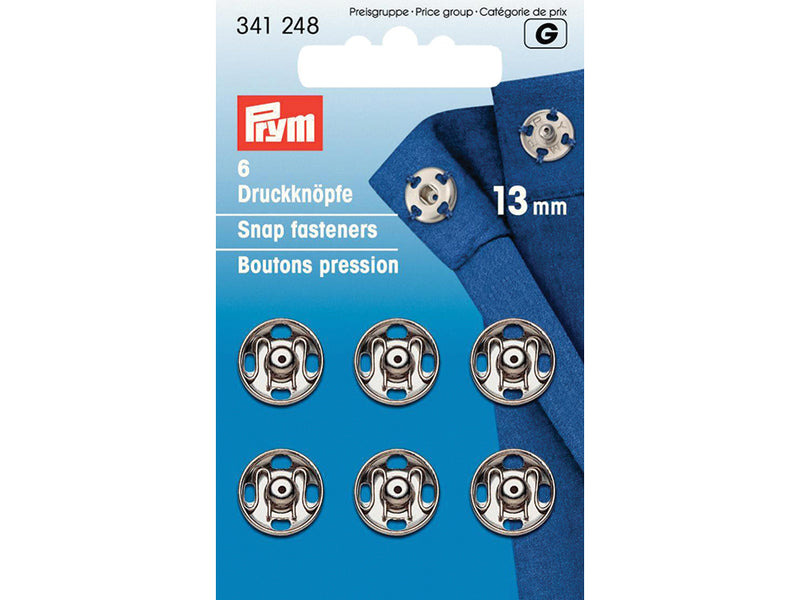 Prym Patentknapper 13mm 6stk – Sølv