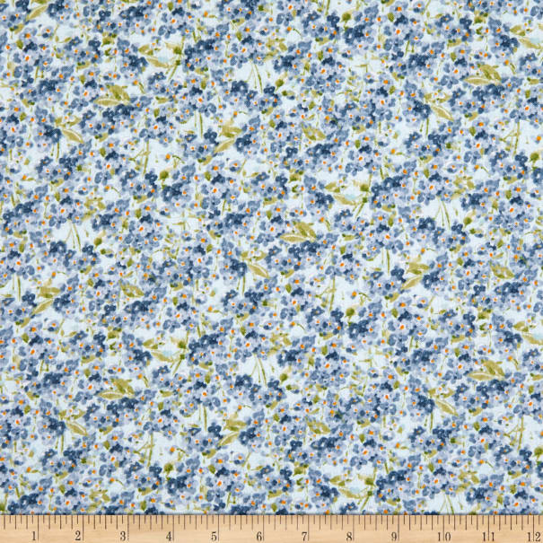 Scetchbook garden Tiny packed flowers blue 0,5m