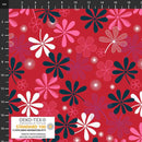 Pink flowers Jersey 1m