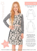 Minikrea mønster Teen jersey kjole 40040*