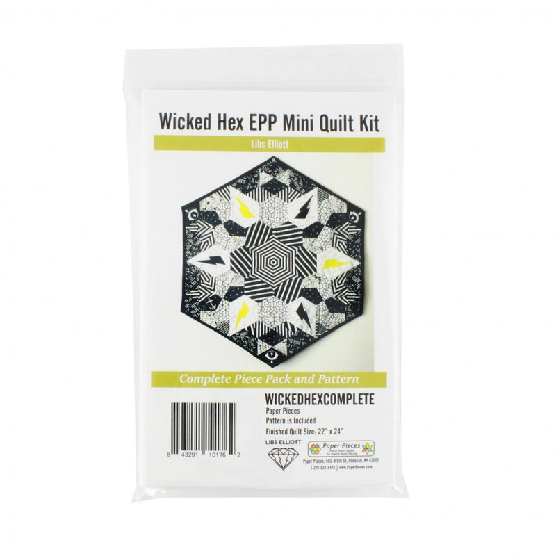 Paper Pieces Pack for Wicked Hex EPP Mini Quilt Pattern Included