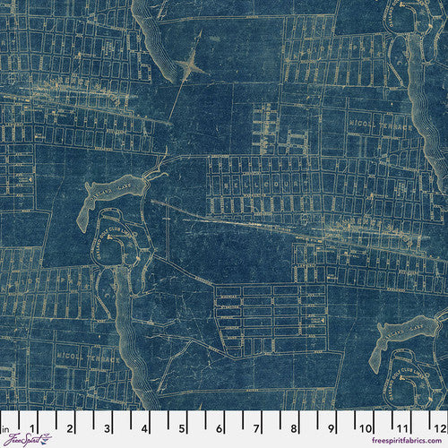 Tim Holtz Palette Blue Map 0,5m