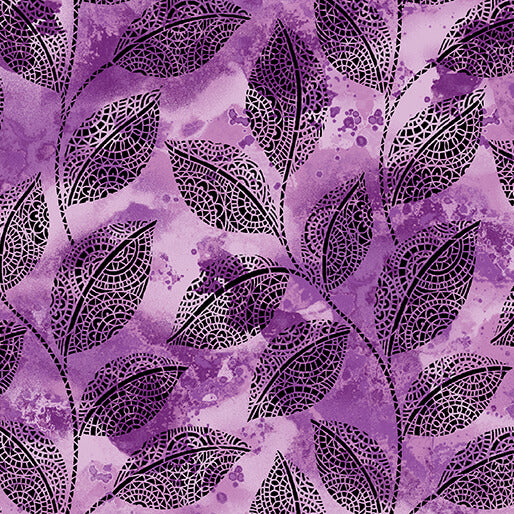 Go with the flow Mosaic Leaves Purple 0,5m