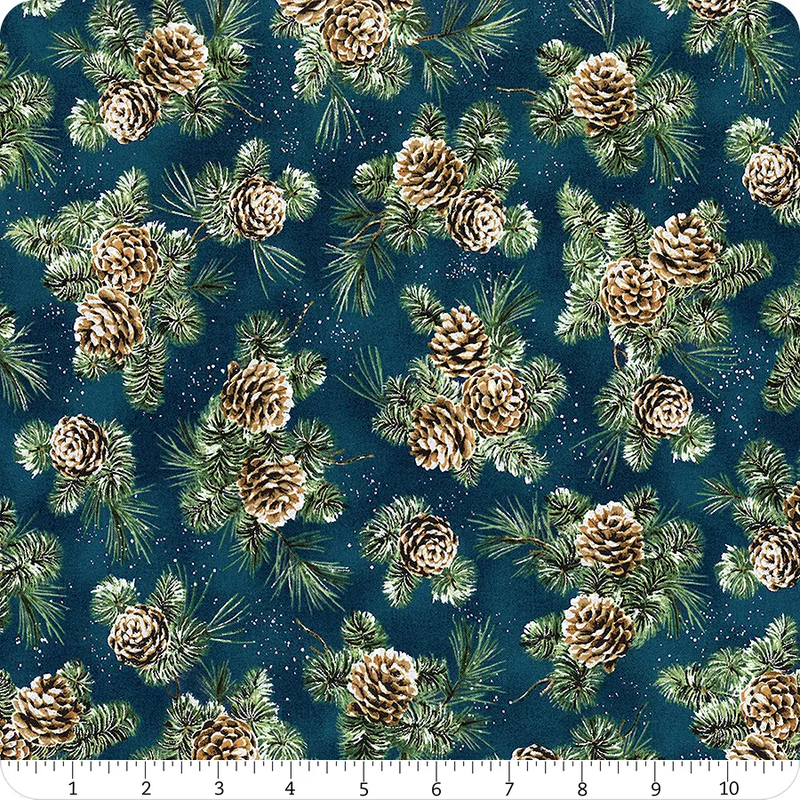 Cozy cottage Pinecone on navy 0,5m