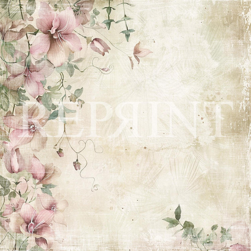 Reprint - Flower vine Girly - 12x12