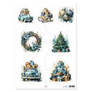 Motivark Julepakker blå 5244