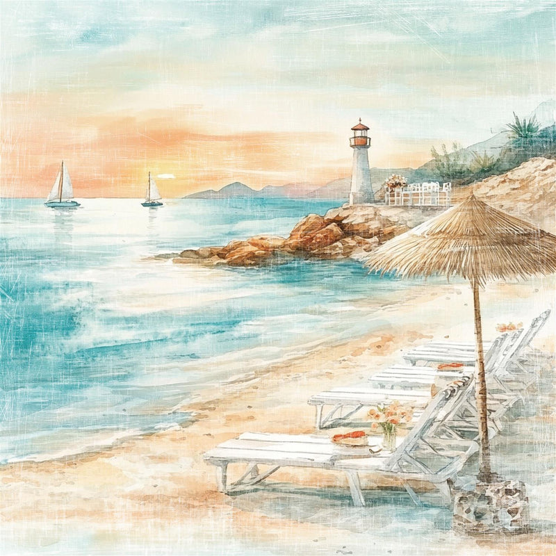 Reprint - The Beach The Beach - 12x12