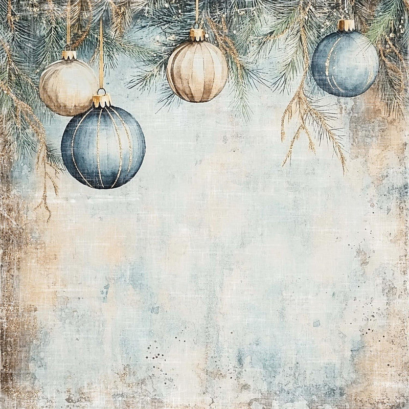 Reprint - Winter Vibes - 12x12 Christmas bulbs