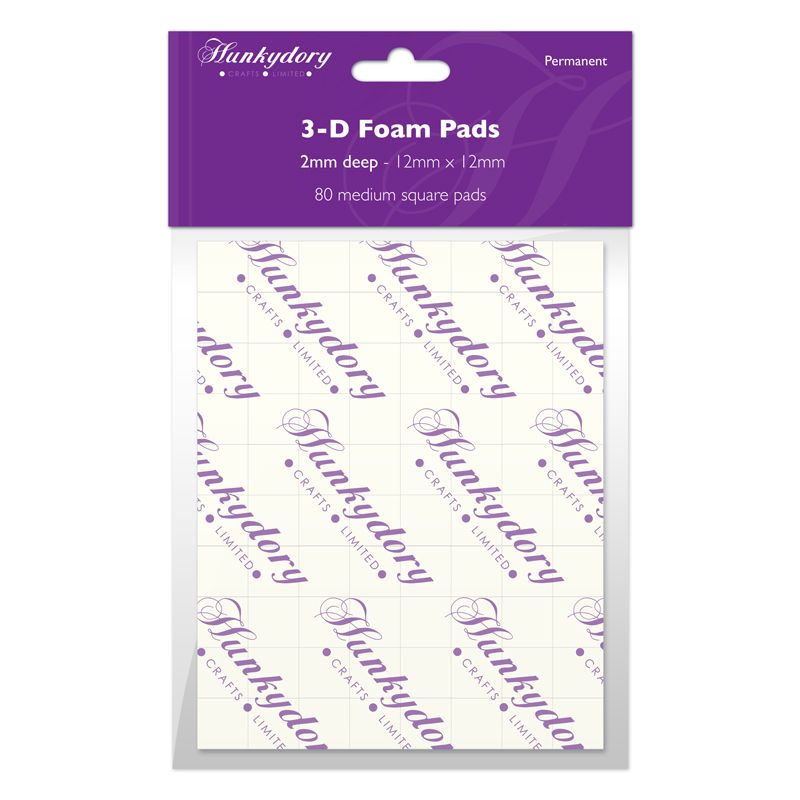 3-d foam pads 2mm - 12x12 mm