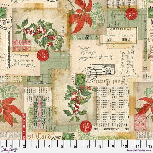 Postcard Collage - Multi || Holidays Past Tim Holtz Eclectic Elements 0,5m