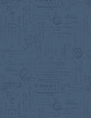 Garden grace Script Texture Navy