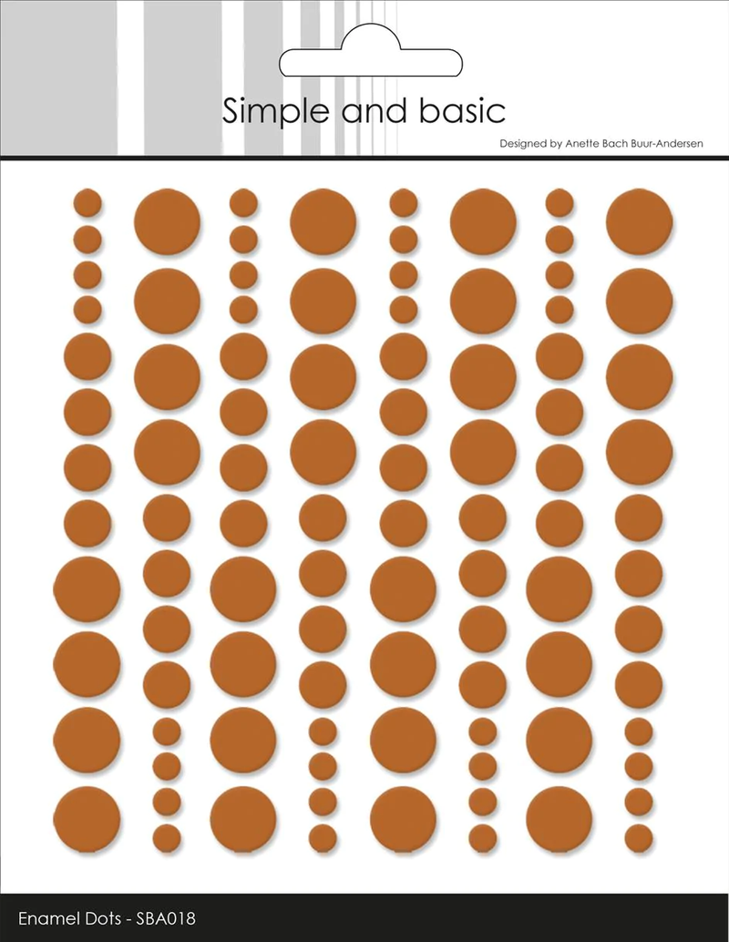 Simple and Basic Enamel Dots "Cognac (96 pcs)"