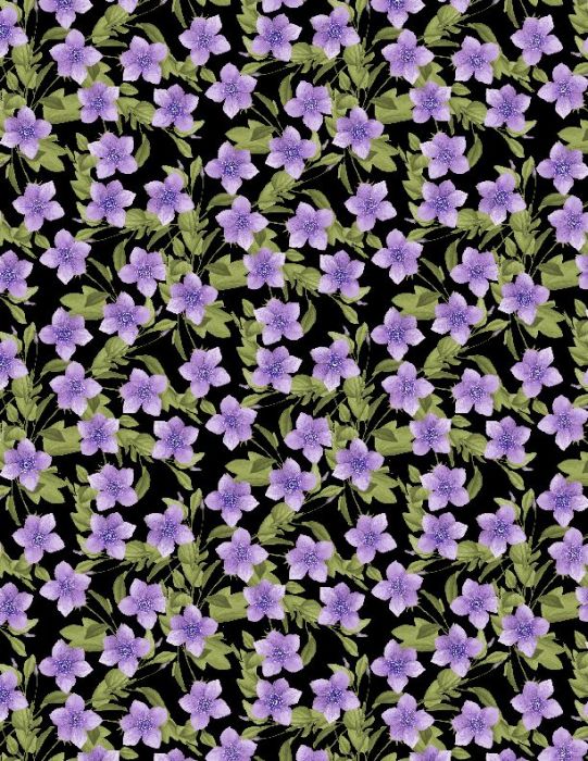 In Bloom Small floral purple 0,5m