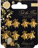 Tell the Bees Special Edition Metal Charms Gold Bees