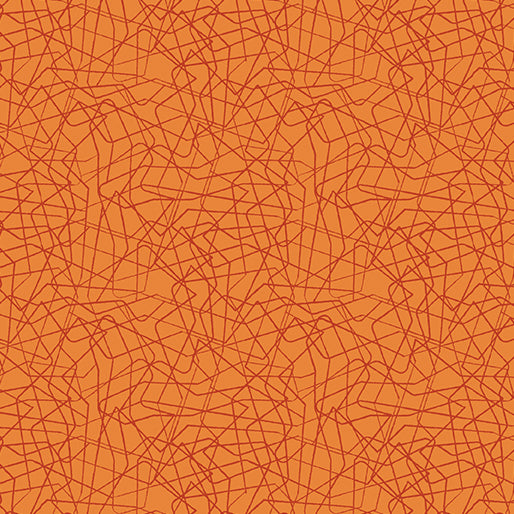 Stitchy Threaded Lines Dark Orange 0,5m
